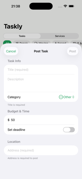 Post a task
